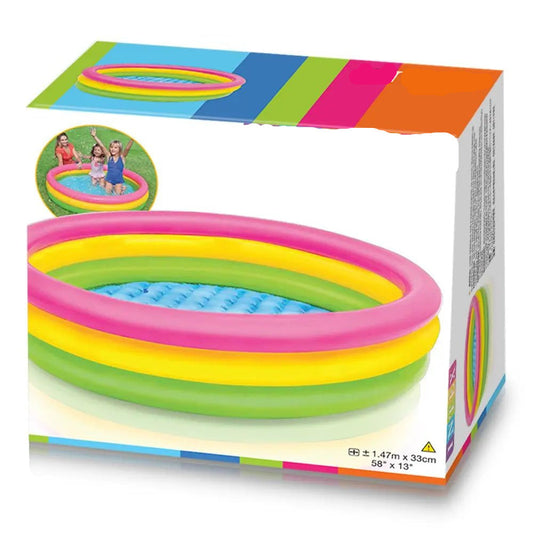 Sunset Glow Inflatable Rainbow Swimming Pool 58" x 13" (57422)