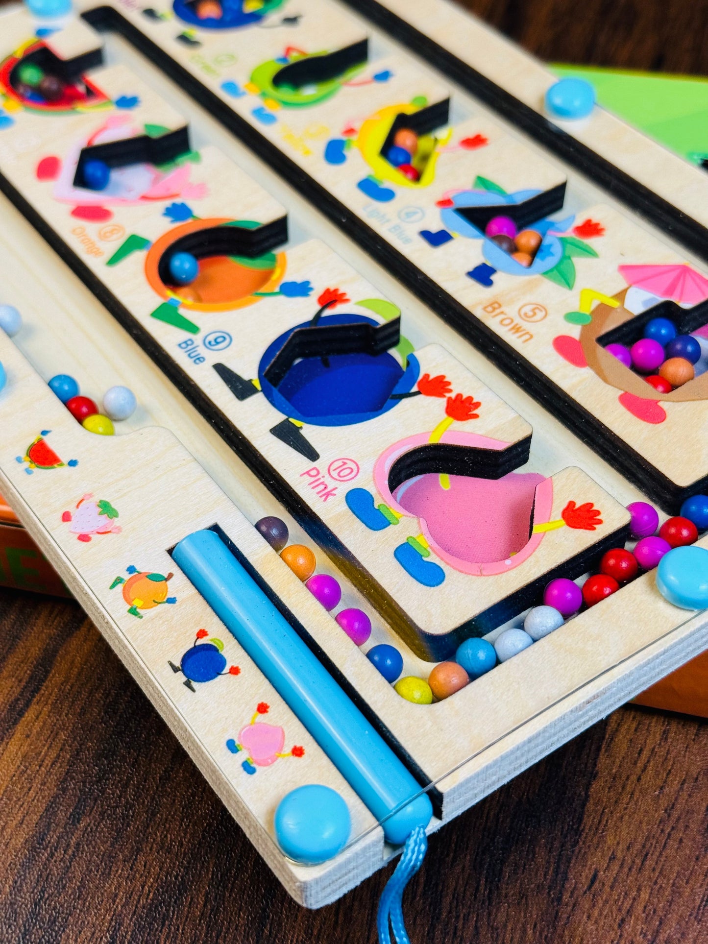 Wooden Magnetic Color Classification Maze
