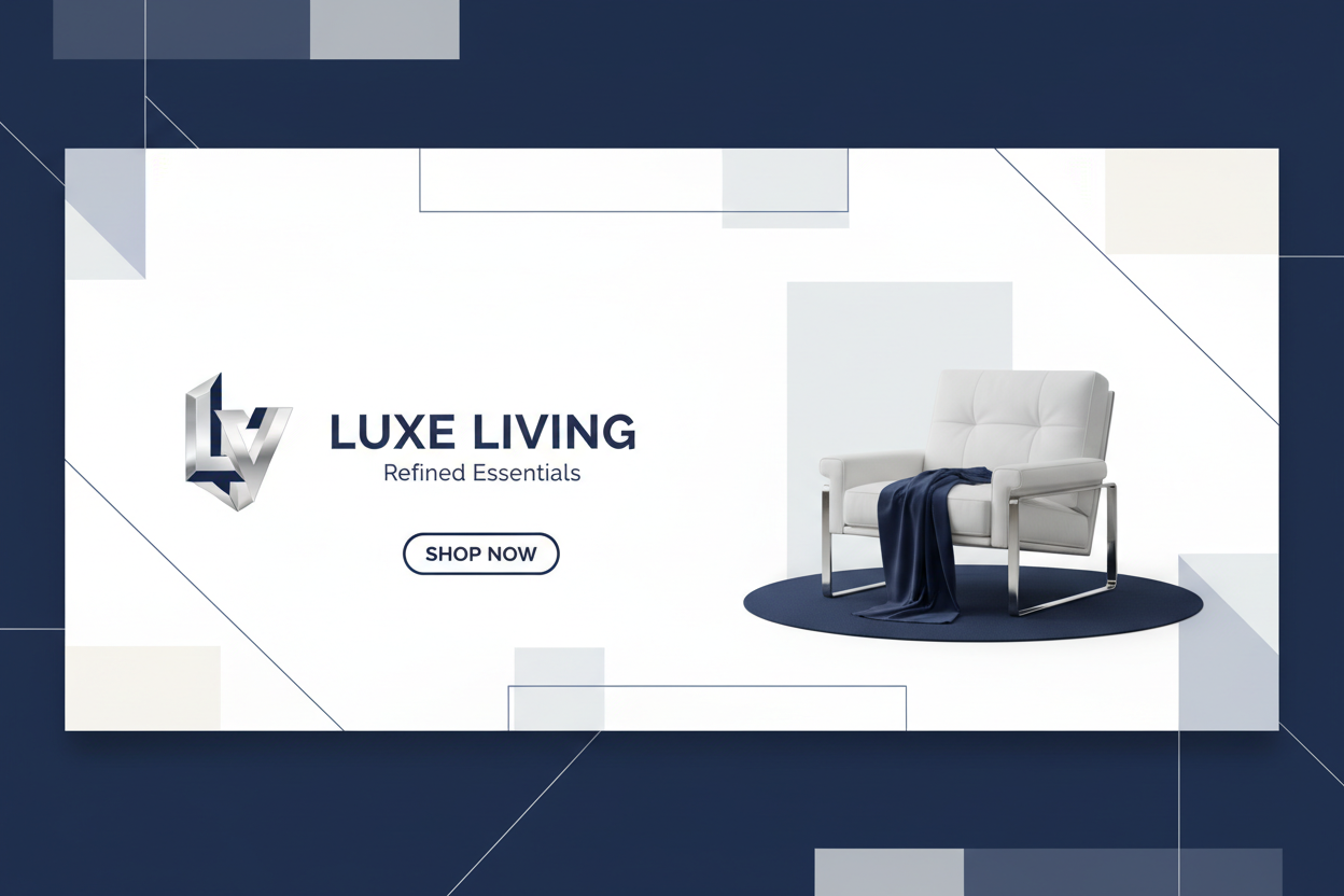 Contemporary Navy Banner