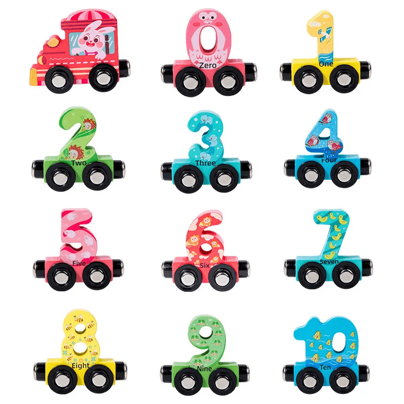 Wooden Digital Number Train Toy Set